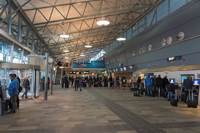 Tromso Airport has two terminals.