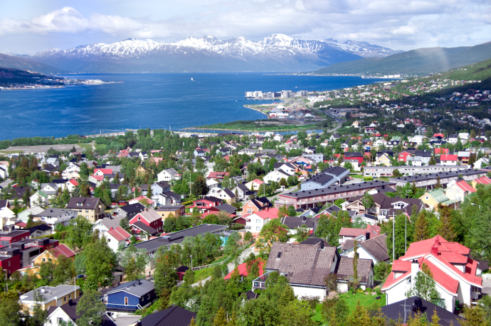 Tromsø in Norway is the third-largest city north of the Arctic Circle.
